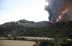 Fotos de los incendios en Navarra este lunes. Incendio de Gallipienzo.