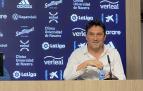 Braulio Vázquez, durante la rueda de prensa de presentación de Rubén Peña