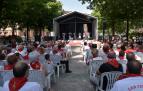 Paseo Sarasate durante una actuación en San Fermín