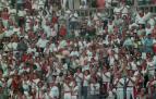 Los pamploneses aplaudieron la decisión de suspender la corrida de toros del 12 de julio de 1997