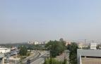 Humo sobre Pamplona esta mañana
