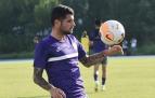 Fran Mérida durante un entrenamiento con Tianjin Jinmen Tiger
