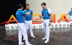 Jokin Altuna, Erik Jaka y José Javier Zabaleta, el pasado 15 de septiembre en el Navarra Arena