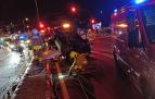 Los bomberos han tenido que intervenir en el accidente que se ha producido en el cruce de Zizur