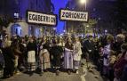 Desfile del Olentzero por las calles de Pamplona.