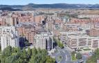 Vista aérea de San Juan con la avenida Bayona en el centro