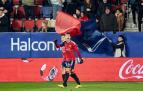 Aimar Oroz celebra un gol en un partido de esta temporada