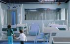 Recreación del aspecto final que tendrá el hospital de día, ambientado en el fondo del mar