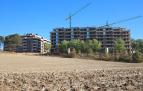 Edificio en construcción en la zona del lago de Barañáin en una imagen tomada el pasado mes de octubre