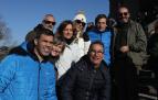Almedia, arriba de azul, junto a otros cargos del PPN en Javier