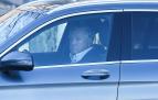 El vocal de la Junta Directiva, Nicolás Martín-Sanz, llega en coche a la reunión extraordinaria celebrada en la ciudad deportiva de Valdebebas,