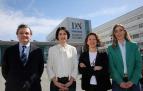 Rafael Teijeira, Isaben Iturrioz, Ruth Vera y Ana Mur, en las instalaciones de Diario de Navarra para participar en el Foro en Vivo sobre Salud