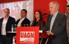 Félix Bariáin durante el discurso tras ser reelegido presiente de UAGN.