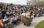 Instante del espectáculo cómico-teatral ‘La Isla de la Maldición’ en el anfiteatro del Parque de la Naturaleza Sendaviva