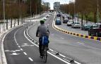 Imagen del carril bici que desemboca en Landaben