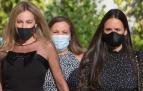 Ana Obregón y Carolina Monje, en una foto del funeral de Aless Lequio