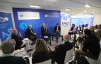Foro DN en Vivo sobre Infraestructuras. Desde la izquierda: Yulen Garmendia, Michel Iturralde, Ignacio Ezcurra, Pedro Busto y Beatriz Arnedo