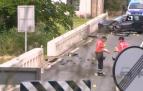 La Ertzaintza trabaja en el lugar del accidente