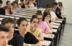 Un aula de estudiantes momentos antes de comenzar las pruebas de la EvAU de la pasada edición en Navarra. Las pruebas de 2023 comienzan el próximo martes.