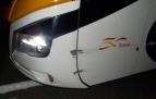 Estado del autobús que cubría el trayecto entre San Sebastián y Barcelona