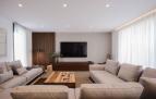Salón diseñado por inHAUS para una de sus casas prefabricadas