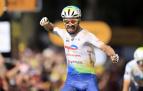 Gesto de rabia de Turgis celebrando su victoria en la novena etapa del Tour