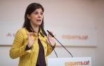La portavoz de Esquerra Republicana de Catalunya (ERC), Marta Vilalta, durante una rueda de prensa ofrecida este lunes.