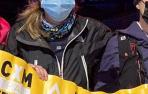 UxueMurolas La corredora navarra Uxue Murolas, ganadora en el Snowrunning de Leitariegos, posa entre Nuria Fernández y Guadalupe Rubio
