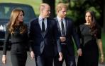Los príncipes Guillermo y Enrique, con sus respectivas esposas, en Windsor