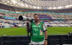 El fotógrafo navarro Rodrigo Jiménez cubrió el partido entre Argentina y Arabia Saudí del pasado sábado en el estadio Lusail