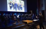 Javier Calvo dirige a la Banda de Música de Sangüesa en el concierto de Navidad el 30 de diciembre.