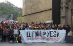 Concentración en Sangüesa contra el recrecimiento de Yesa y la falta de seguridad