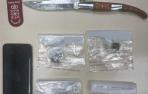 Imagen de las armas requisadas por los agentes de Policía Foral