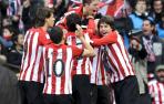 El Athletic arrolla en cuatro minutos a un M&aacute;laga que perdon&oacute; al inicio