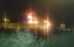 Arde la nave de C&aacute;rnicas Florist&aacute;n en Arguedas