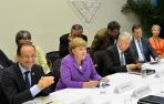 Merkel, Hollande, Monti y Rajoy, a por una soluci&oacute;n com&uacute;n a la crisis