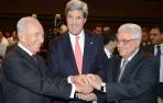 Peres y Ab&aacute;s impulsan en Jordania la reanudaci&oacute;n del proceso de paz
