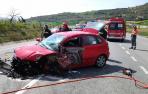 Un herido tras una colisi&oacute;n entre un coche y un cami&oacute;n en Morentin