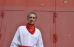 Florentino Gallego, en la plaza de toros, donde pone m&uacute;sica con la banda del maestro Bravo