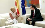 Rosa D&iacute;ez se marcha "tranquila" tras hablar con Rajoy de Catalu&ntilde;a