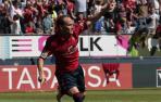 Nino celebra su gol contra el Mallorca