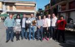 Rodrigo de la Calle, en el centro, junto a organizadores y Luis Sancho, pregonero, tercero por la dcha.
