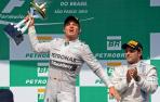 Rosberg gana por delante de Hamilton en Interlagos