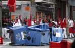 Tres detenidos y cargas policiales en el "encierro de la villavesa"