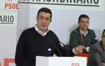Patxi López, durante su intervención en el congreso del PSN
