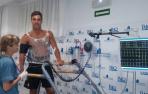 Álex Sánchez, durante el reconocimiento médico.