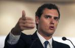 El presidente de Ciudadanos, Albert Rivera, durante su intervención en un desayuno informativo organizado en Las Palmas de Gran Canaria.