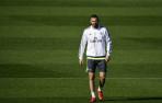 Benzema, en un entrenamiento.