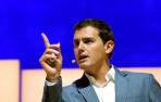 El presidente de C's, Albert Rivera, durante el acto de presentación del programa electoral.