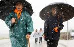 Frío y amenaza de nieve en la ruta a Javier